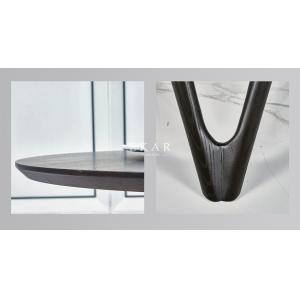 Italian Modern Round Dining Table With Marble Rotating Centre