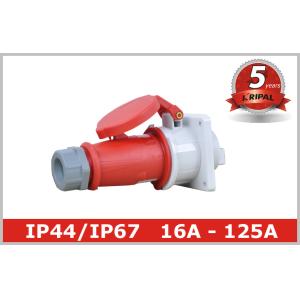 63A 125A Industrial Power Socket / Pin And Sleeve Receptacle Custom