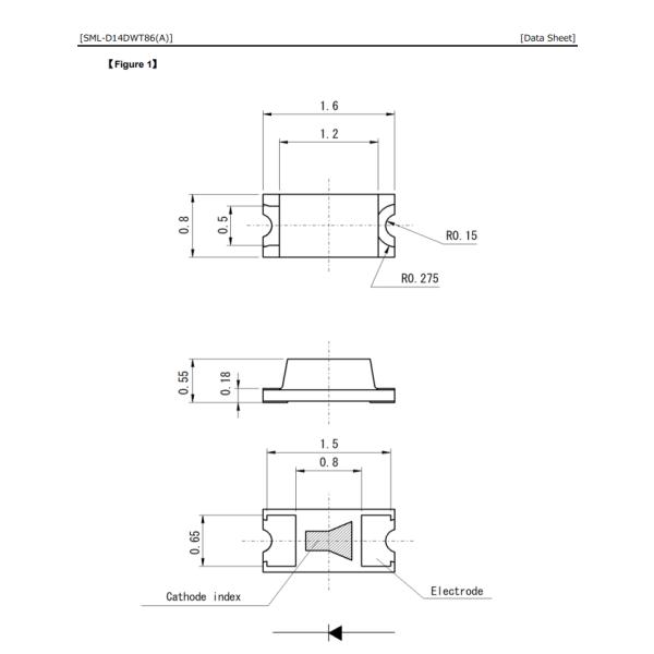 SML-D14VWT86(A) Red 630nm LED Indication - Discrete 2V 0603 (1608 Metric)