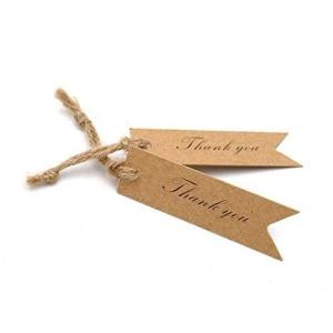 China Durable Kraft Paper Hang Tags Custom Size Suitable For Gift Tags / Wedding Favor Tags on sale