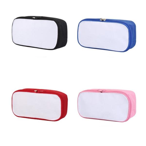 School Stationery Sublimation Pencil Case Blank Custom Print Canvas Pen Bag