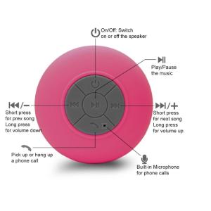 2018 Hottest BTS06 wireless mini suction shower waterproof bluetooth speaker