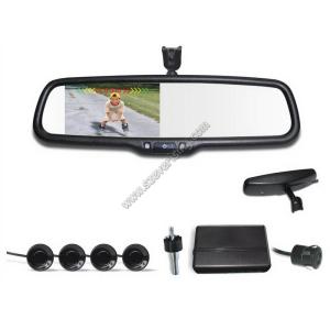 Cheap 4.3 inch Rear view mirror Visual parking sensor CRS9437 with Reversing Camera and Sensors for sale