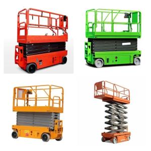 Steel Structure 12m Self Propelled Scissor Lift Platform With Control Handle