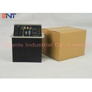 Hydraulic Desktop Power Sockets / Pop Up Electrical Outlet With USB / HDMI / VGA