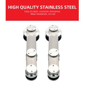 Functional Glass Bathroom Screen Sliding Hardware Set with Stainless Steel 304