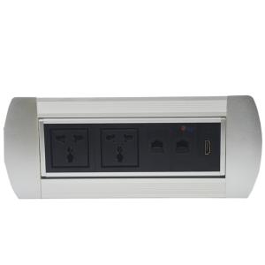 Customized multifunctional manual rotating hidden table power socket outlet