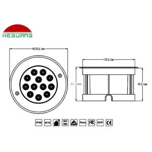 DMX512 Control Underwater LED Spotlights 12W RGB Color Changing IP68