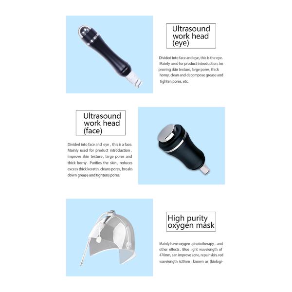 Multifunctional 10 in 1 facial care skin Moisturizing hydra oxygen mask jet peel skin facial care machine