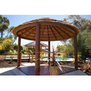 African Garden Decoration PVC Material Component Brick Red Fireproof Thatch