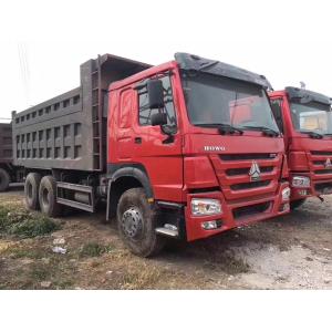 Professional Used Dump Trucks 375 HP Power Red With Max.Speed 75 Km/H
