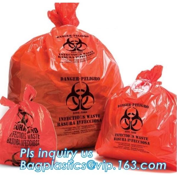 Quality Biohazard recycle colored waste garbage bag on roll, Colorful biohazard bags, Colored medical waste bags biohazard garba wholesale