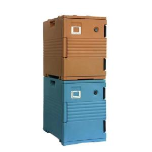 Front Loading Pan Carrier Insulated Food Cabinet Trolley 90L