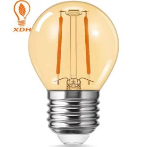 G45 amber led filament bulb 220-240V E27 2W filament led light bulbs