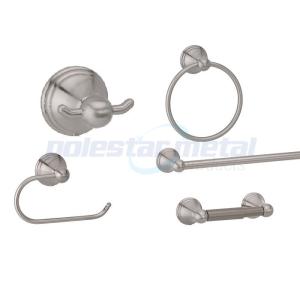 2-1/2" Width Zamak 32500 Series Collection Satin Nickel Double Robe Hook