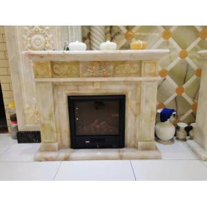 Customized Decorative Onyx Stone Marble Fireplace Surround