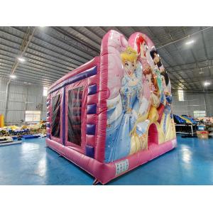 Digital Printing Inflatable Bounce House With Slides Disney Princess Inflatable