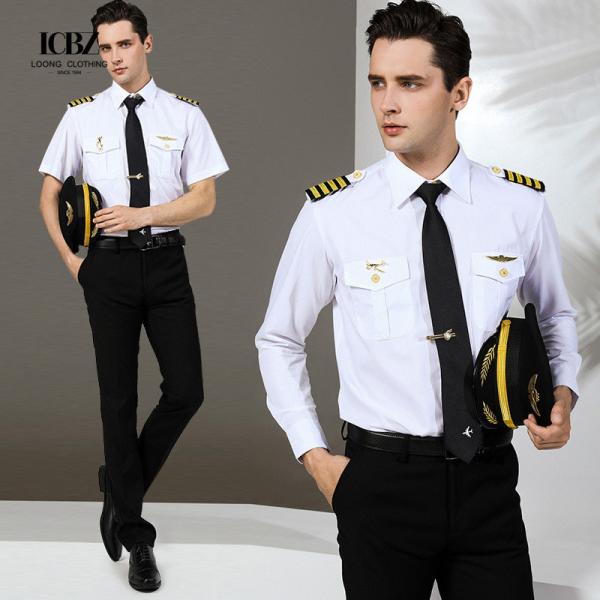 Customized Moisture-Wicking Short Sleeves Uniform for Air Hostesses in Various