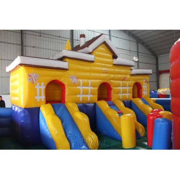 Waterproof Inflatable Funland , Octopus Paradise Kids Inflatable Playground