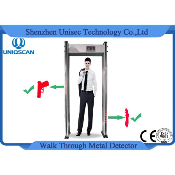 10 Level Alarm Volume Walk Through Safety Gate , Airport Metal Detectors With 33