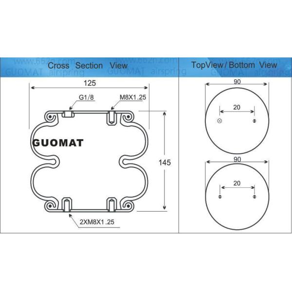 Double Convoluted Air Contitech Fd40-10 Bags Number 2b 40-10 Spring