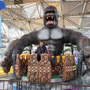 Funny Amusement Park Thrill Rides / King Kong Ride With FRP Decoration