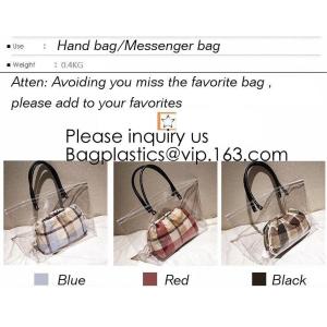 Women Clear Shopping Bag Transparent PVC Beach Bag Large Capacity Foldable
