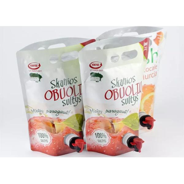 Quality Aluminum Foil Drink Juice Pouch With Spout , 1.5L 3L 5L Wine Liquid Bib Bag In Box wholesale
