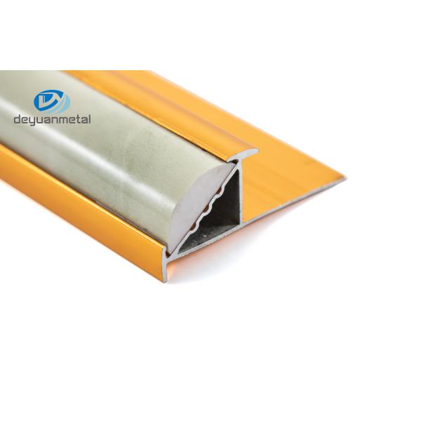 Round Aluminium Corner Profiles Anodized Surface with PVC marbling