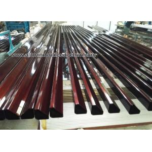 China Extruded Aluminum Hex / Round / Oval Tube With Wood Grain Effect on sale