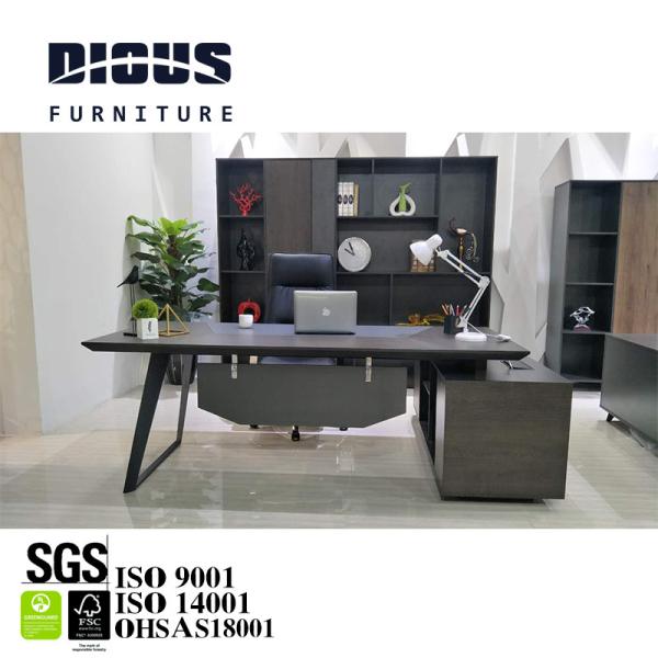 Steel Leg Melamine Computer Desk , 0.75m L Shape Office Table