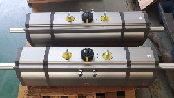 Three Position Pneumatic Rotary Valve Actuator Rack And Pinion Type With