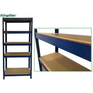 Durable 5 Tier Boltless Shelving , Safe Edge Post Boltless Metal Rack