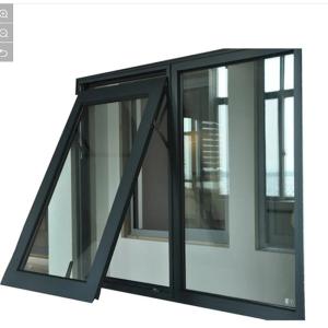 SKATE End Black Double Glazed Aluminium Alloy Awning Windows with Soundproof