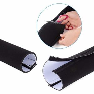 Black Color 3m Cable Sleeve / Adjustable Flexible Neoprene Velcro Cable