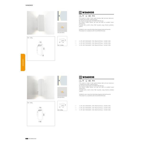 Long Indoor LED Wall Lights Aluminum Die - Casting Unique Thermal Ventilation System