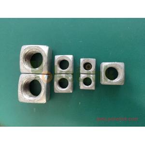 Hot forging square nut 1 1/2'' big size with tapped thread
