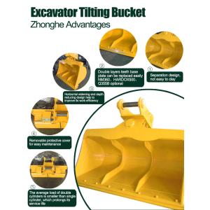 CAT312 PC130 Excavator Tilt Bucket with Single / Double Cylinder