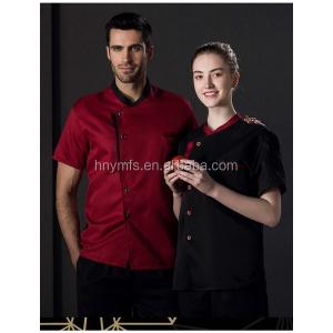 New styles Hot Sale Short Sleeves Black white Chef Coat for Hotel Chef Jacket