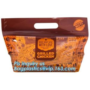 Slider Resealable Zipper, Doypack, Roast Chicken Stand Up Pouch With Vent Hole,