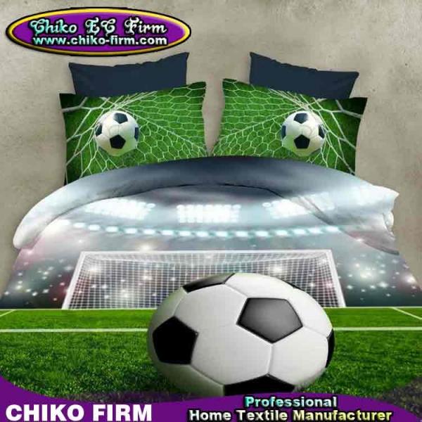 Quality Pure Polyester Football Design 3D Printing Duvet Cover Sets wholesale