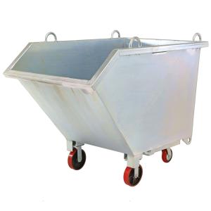 Self Dumping 1500kg Tipping Bins Forklift Attachment Self Tipping Dumpster