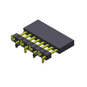 Female Header Connector 2.54mm Single Row Elevated Press Fit SMT Type 1*2PIN To
