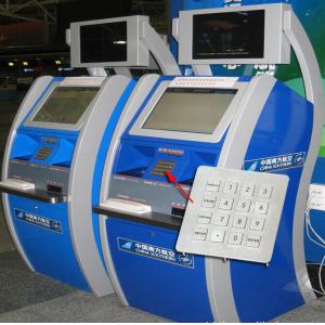 Anti - Vandal Stainless Steel 16 Keys Number Keypads for Info - Kiosk