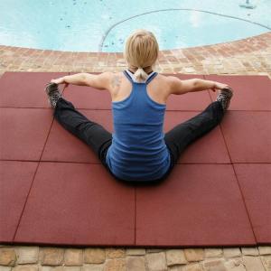 China E-Purchasing Eco-Sport Interlocking Tiles Outdoor Rubber Flooring -500x500mm - 4 Pack, 66 SQR/Ft Coverage - Coal on sale