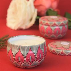 60mm Vegan Soy Candles , Handmade Long Lasting Smelling Candles Persimmon