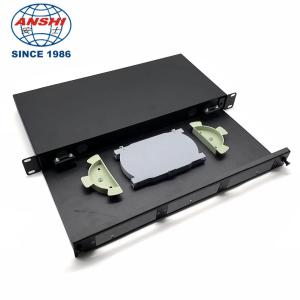 Cheap 12 Ports 24 Cores SC/UPC Fiber Optic Patch Panel ODF 19 Inch Rack Mount for sale