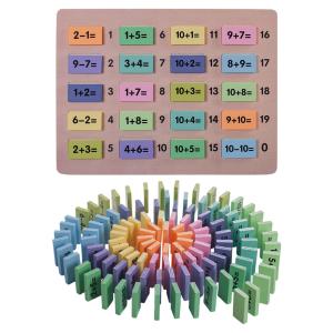 Mathematics 4.5cm Wooden Domino Blocks Montessori Math Blocks