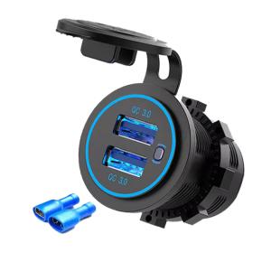Dual QC3.0 Car Charger 18W Fast Charge Socket