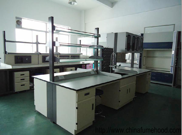 Quality Customized Science Lab Benches 2 Layers Reagent Shelf H / C Steel Frame wholesale